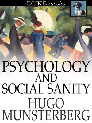 cover image of Psychology and Social Sanity